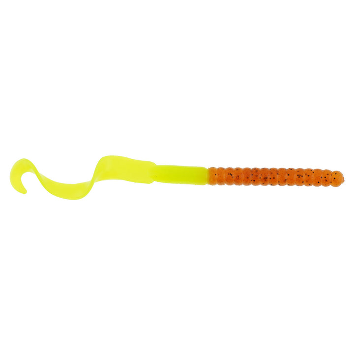 7" Power Worms_Pumpkin Chartreuse*