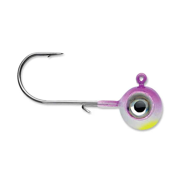 VMC Neon Moon Eye Jig Purple Albino walleye jighead