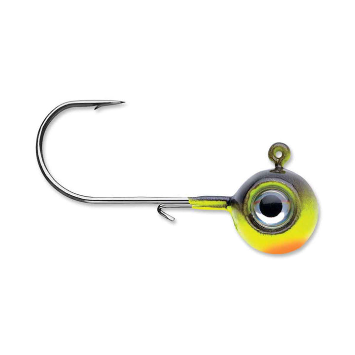 VMC Neon Moon Eye Jig redtail chartreuse walleye jighead