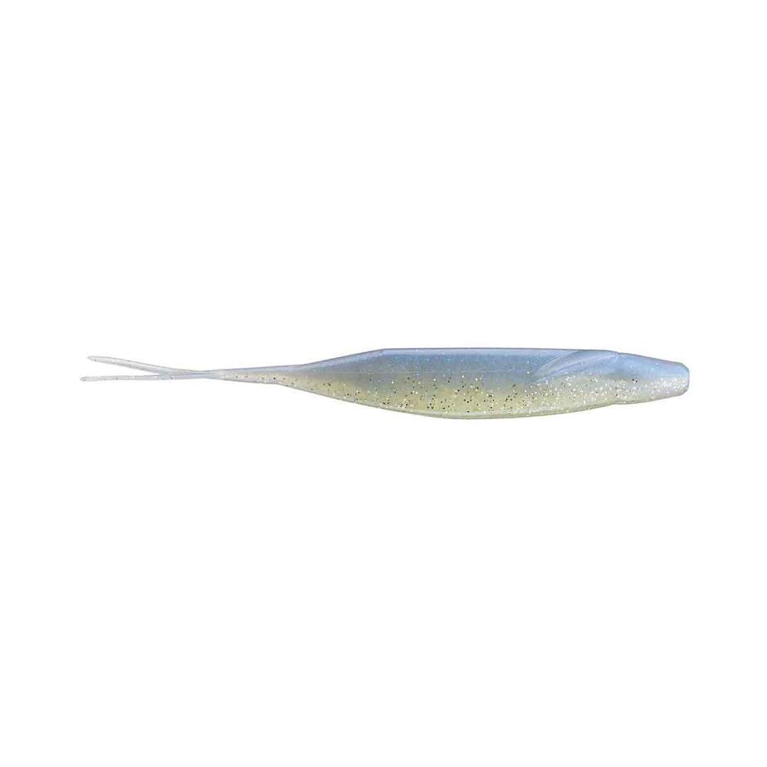 Zoom Winged Fluke soft plastic jerkbait in resevoir Shad with lifelike winged fins