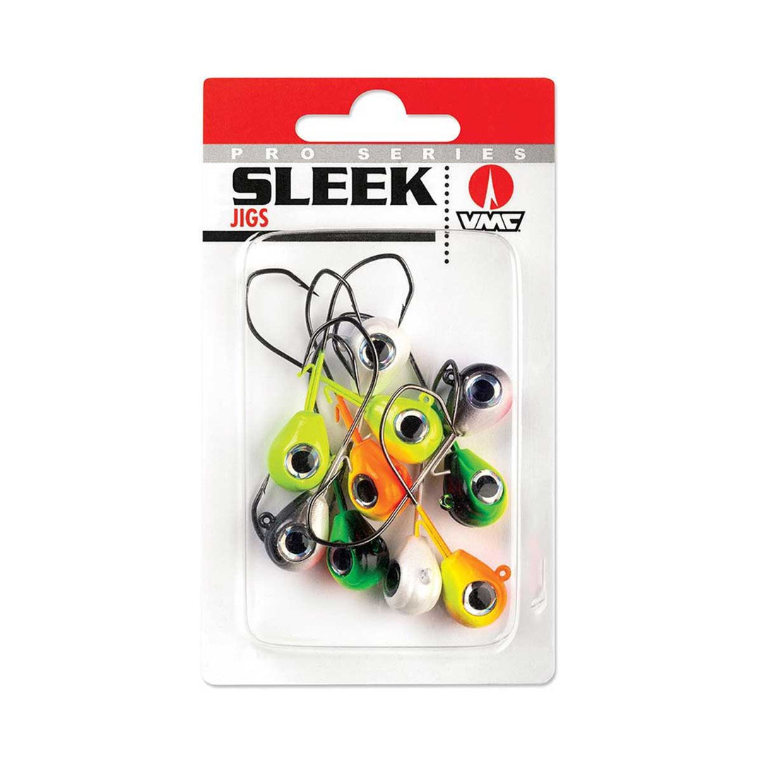 VMC Sleek Jig Kit – Weight-Forward Teardrop Soft-Plastic Jig Heads with Hi-Carbon Hooks