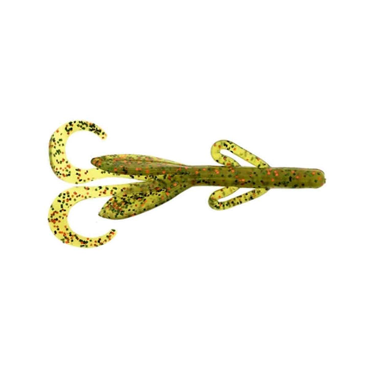 Zoom Baby Brush Hog watermelon green orange 4 inch creature bait