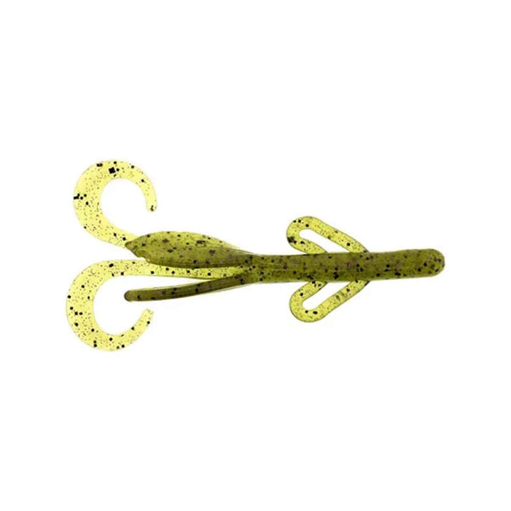 Zoom Baby Brush Hog watermelon purple glitter 4 inch creature bait