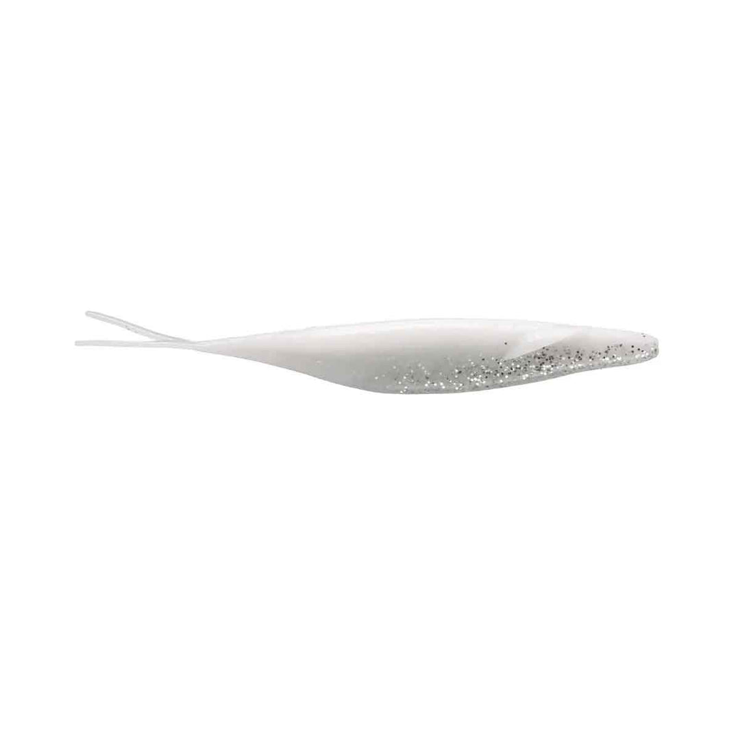 Deps Sakamata White Clear Silver Flake soft jerkbait
