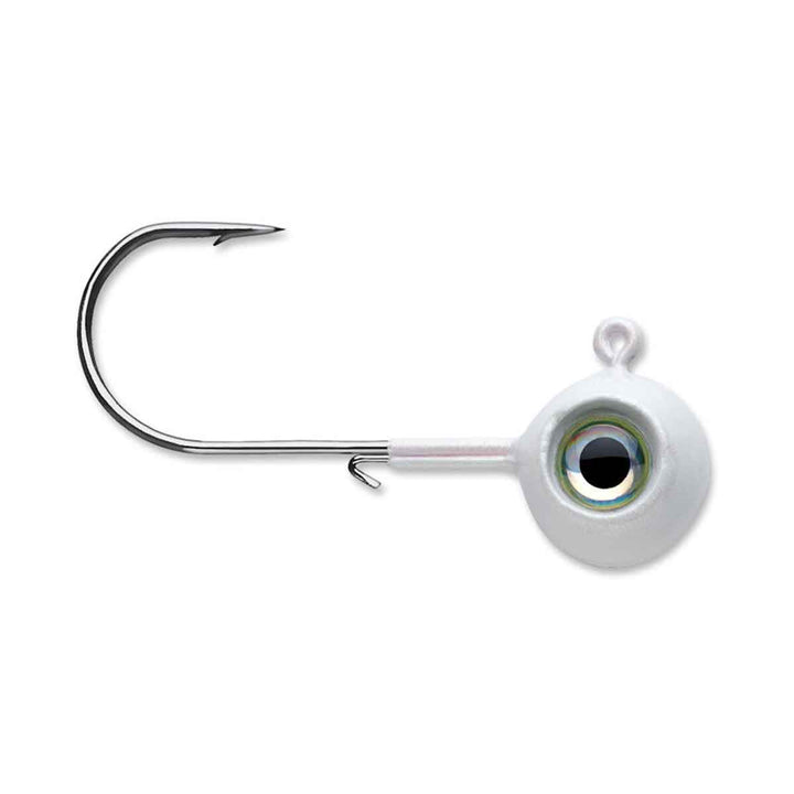 VMC Neon Moon Eye Jig white walleye jighead