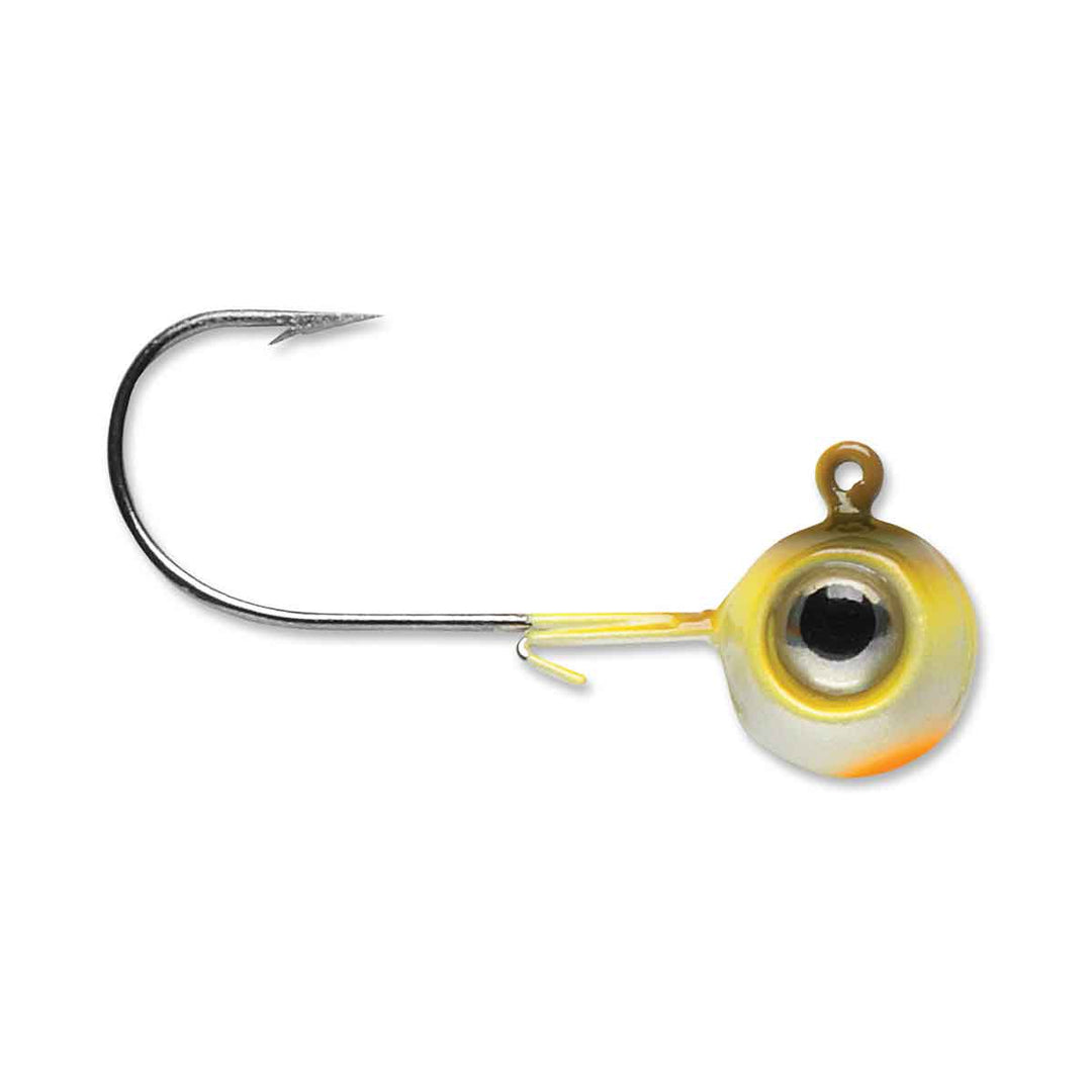 VMC Neon Moon Eye Jig yellow perch walleye jighead