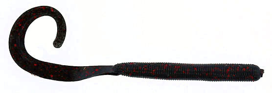 Zoom Curly Tail Worm_Black Red Glitter