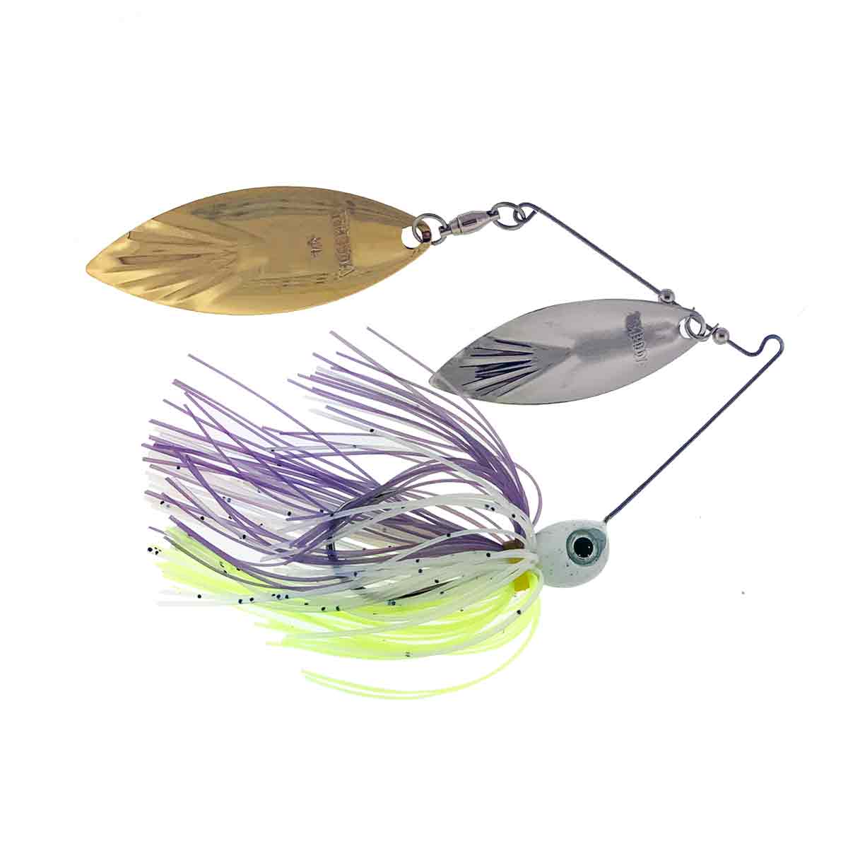 Mark Dove River Special Double Willow Spinnerbait_Purple Crush Nickel/Gold