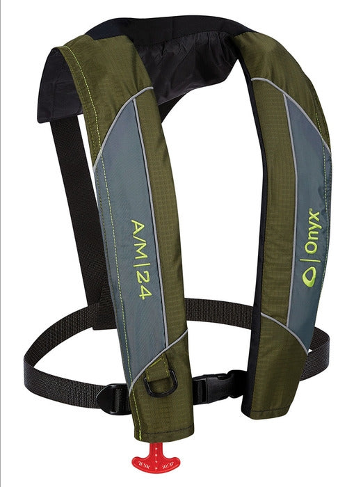 Onyx A/M-24 Automatic/Manual Inflatable Life Jacket - Green
