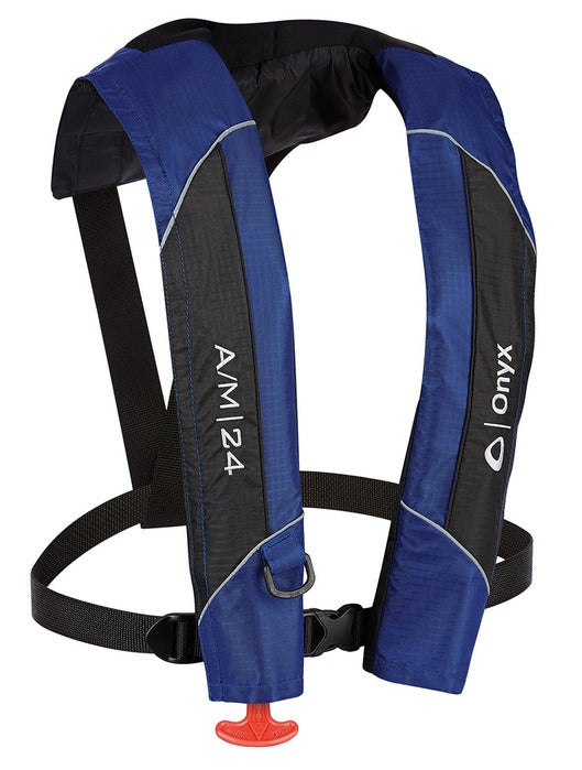Onyx A/M-24 Automatic/Manual Inflatable Life Jacket - Blue