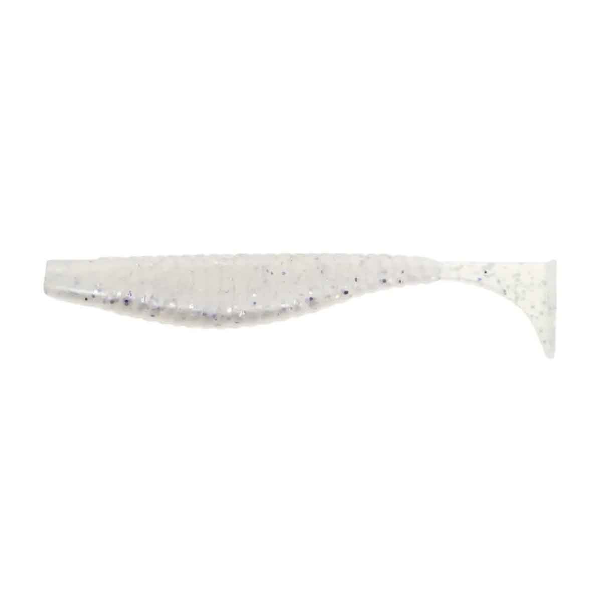 Armor Shad Paddle Tail_White Silver Flake