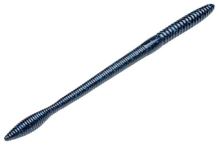 Strike King KVD 10" Bull Worm Black Blue Flake