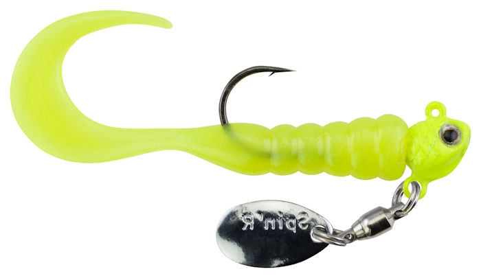 Johnson Fishing Crappie Buster Spin'R Grubs_Chartreuse