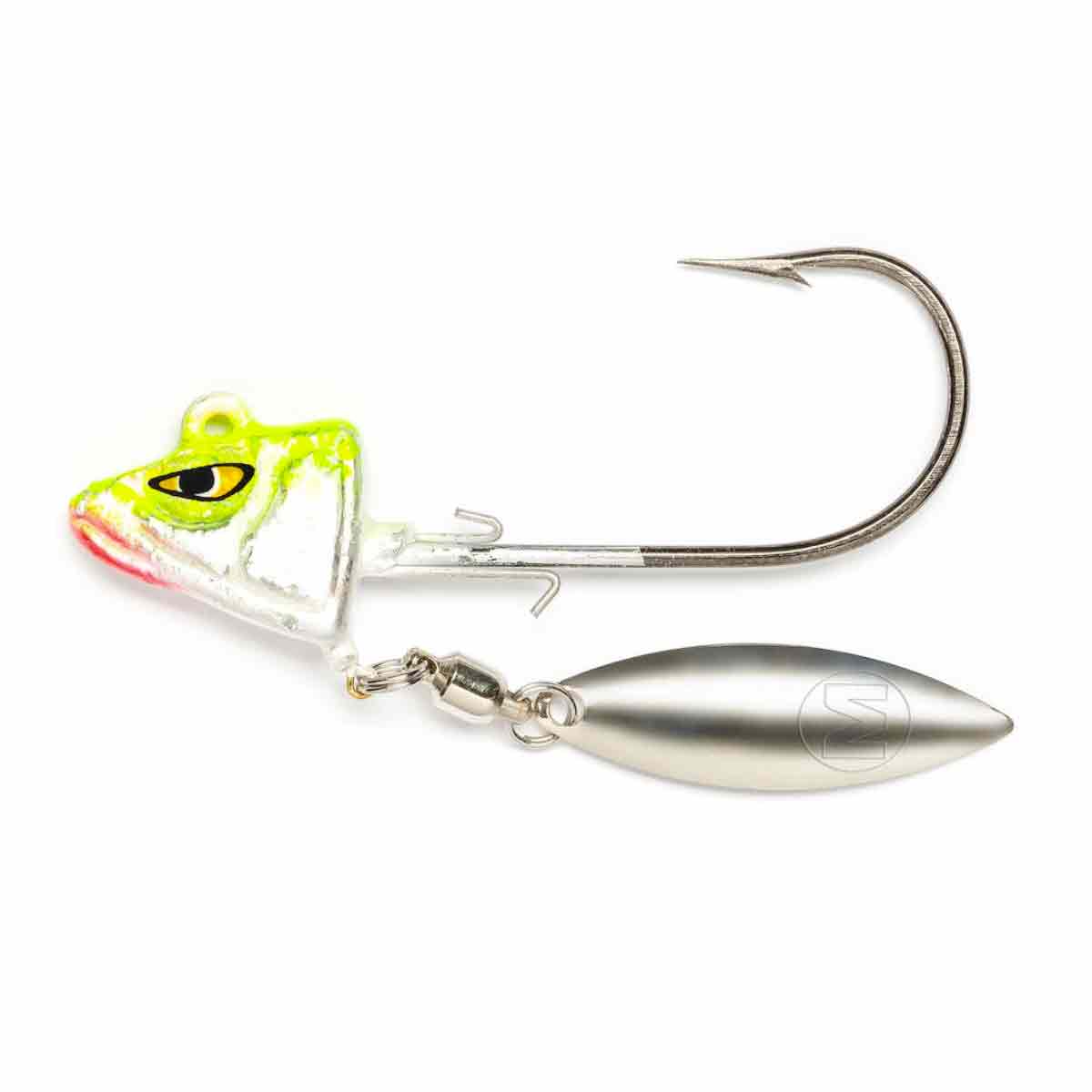 Underspin Shad_Chartreuse White