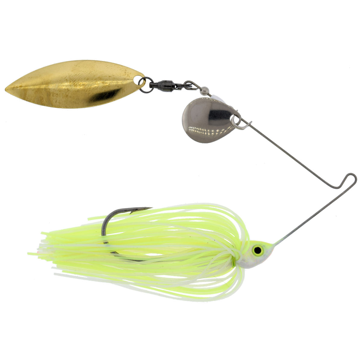Glimmer Series Colorado/Willow Spinnerbait_Chartreuse Shad - Silver/Gold