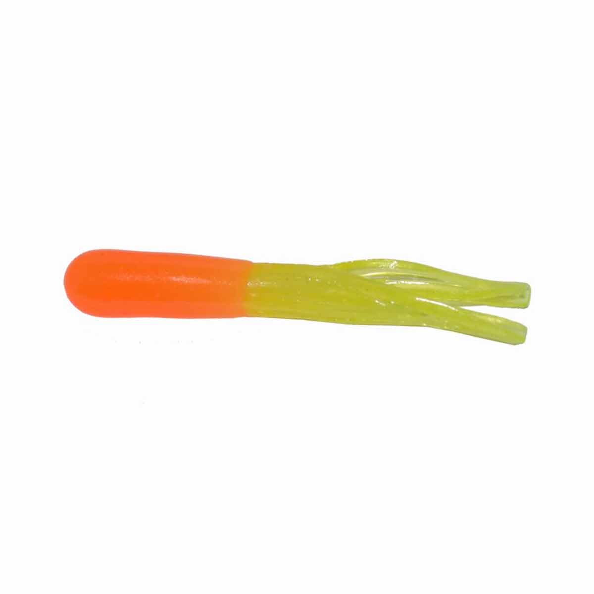 Crappie Tube_ Orange/Chartreuse Sparkle