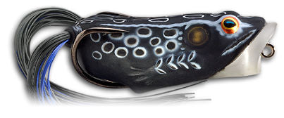 Hollow Body Popper Frog_Black/Black - Fishermans Central