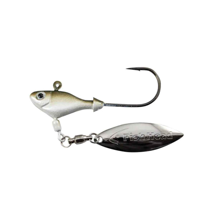 Fish Head Finesse Fish Head Spin compact underspin jighead for bass fishing