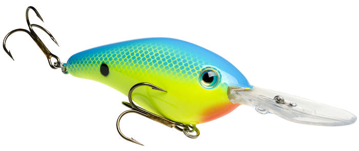 Strike King Pro-Model 6XD Powder Blue Back Chartreuse