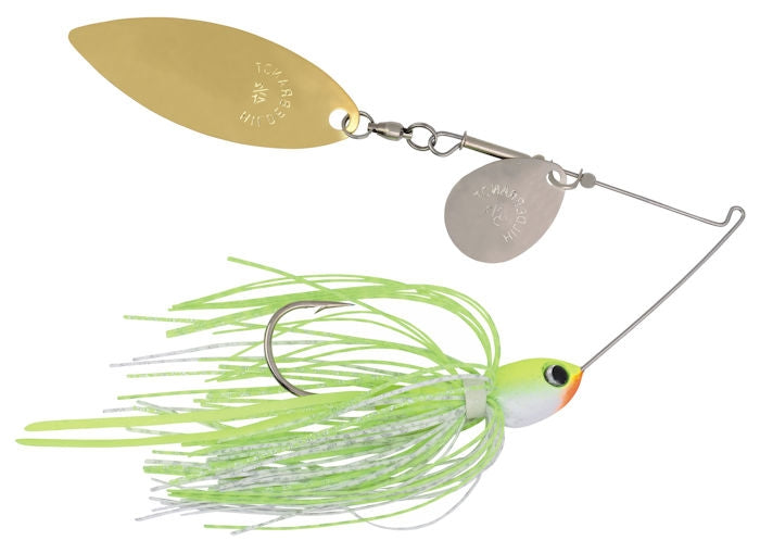 Tin Roller Colorado Willow Spinnerbait_Chartreuse White