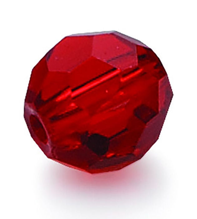 Faceted Glass Bead_Red