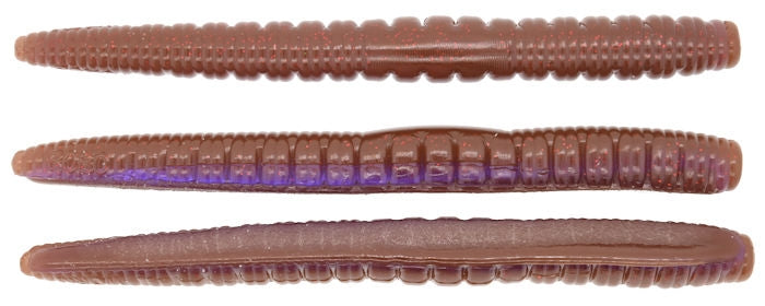 Roboworm NED Worm Oxblood Light Red Flake