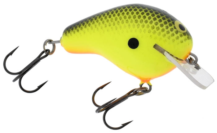 Old School Balsa Baits Squarebill 1 Black/Chartreuse