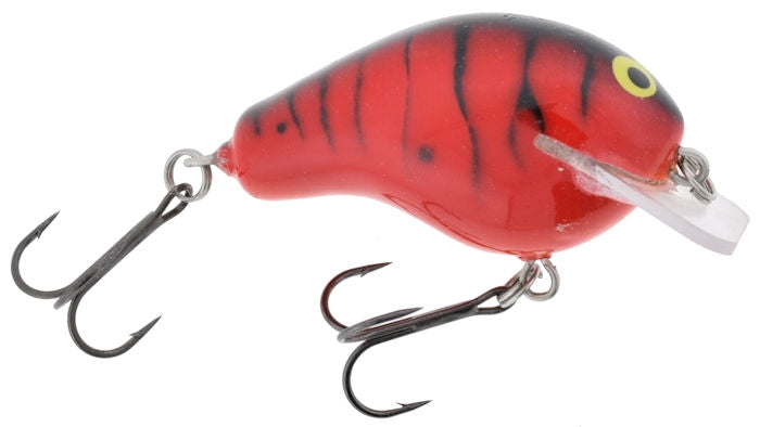 Old School Balsa Baits Squarebill 1 Red Tiger