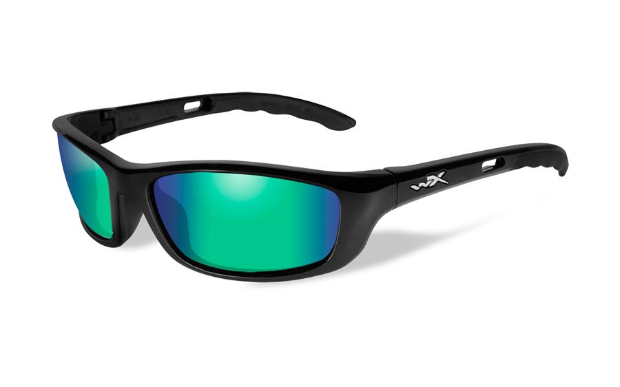 Wiley X P-17 Gloss Black Sunglasses_Polarized Emerald Lens