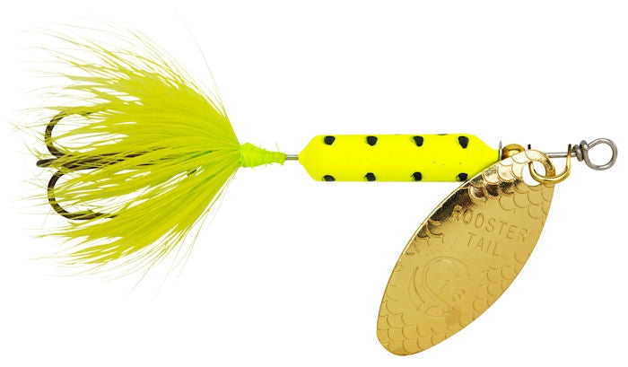Original Rooster Tail_Chartreuse Dalmatian - Fishermans Central