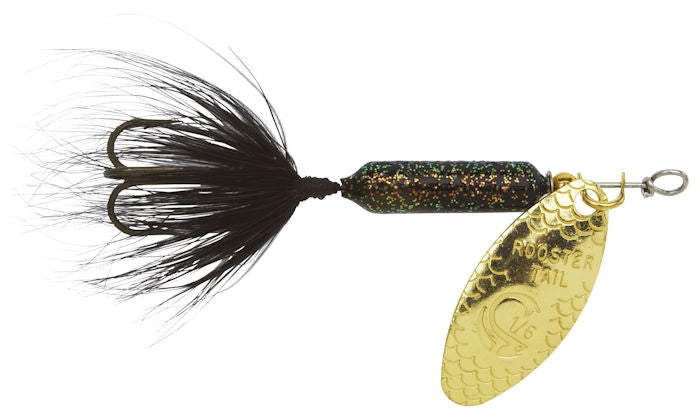 Original Rooster Tail_Glitter Black - Fishermans Central