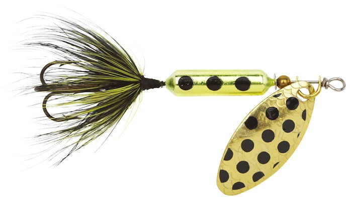 Original Rooster Tail_Metallic Chartreuse Spot - Fishermans Central