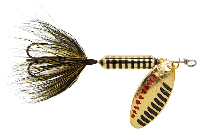 Original Rooster Tail_Metallic Gold Black - Fishermans Central