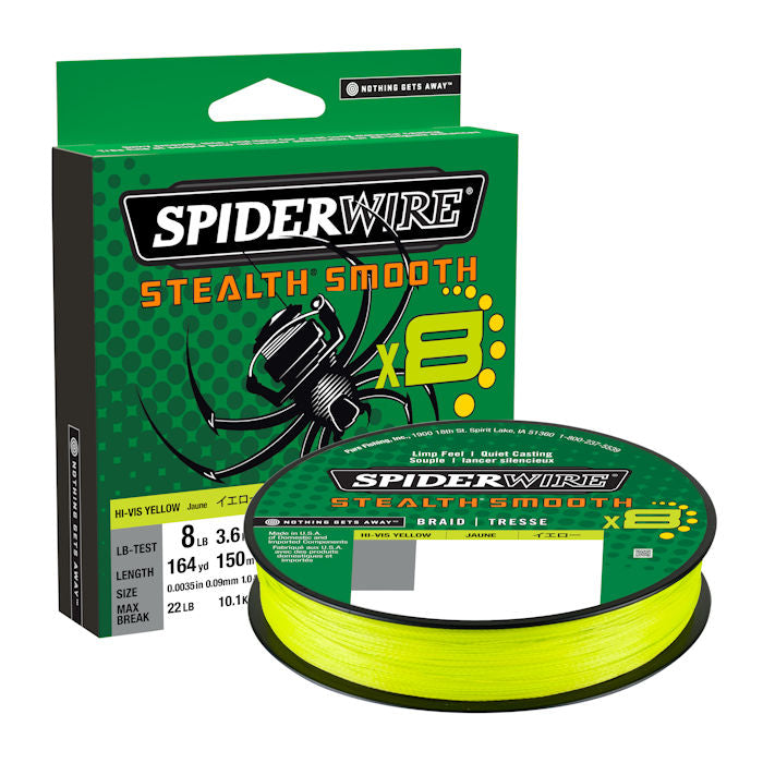 Spiderwire Stealth Smooth x8 Braid - Hi-Vis Yellow