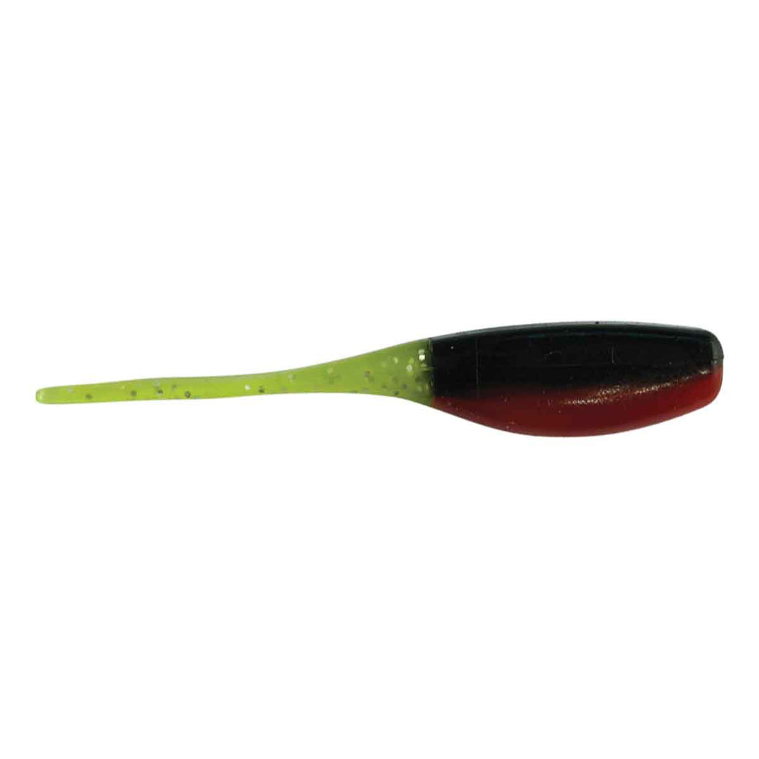 Stinger Shad_Black/Red/Chartreuse Sparkle