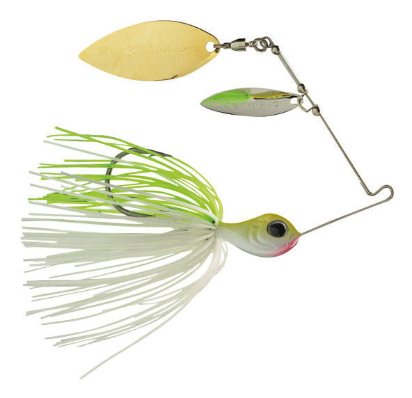 Venator Dbl Willow Spinnerbait_White Chartreuse* - Fishermans Central