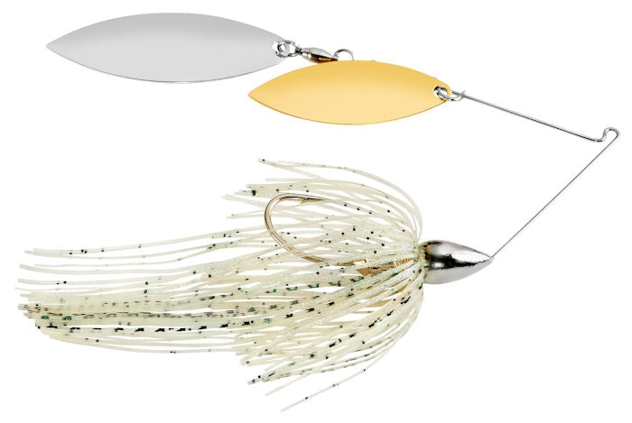 War Eagle Nickel Frame Double Willow Spinnerbait_Green Shad